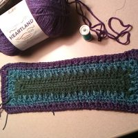 small rectangle of yarn